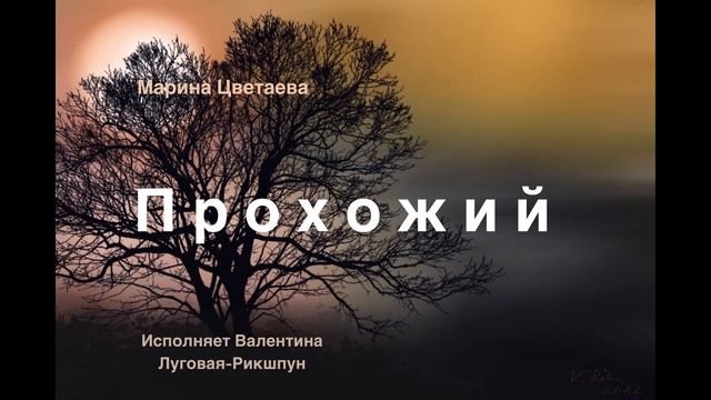 Марина Цветаева/Прохожий/Одно из сильнейших ее стихотворений! смотреть онлайн