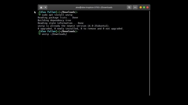 Unzip File via Terminal Bash (Ubuntu Linux) смотреть онлайн
