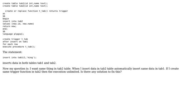 Databases: PostgreSQL insert record by trigger смотреть онлайн