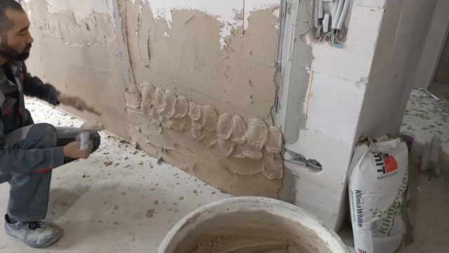 Известковая штукатурка Baumit Klima White, грунтовка, установка маячков, штукатурка по маячкам и т. смотреть онлайн