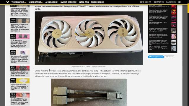 Gigabyte RTX 4070 Ti AERO смотреть онлайн