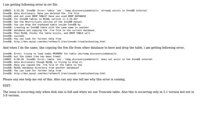 DevOps & SysAdmins: MySQL table does not exist смотреть онлайн
