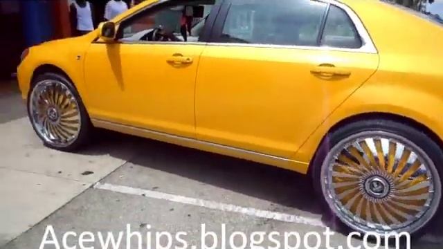 Outrageous 2011 Chevy Malibu on 24" Dub Swyrl Floaters- C2C customs смотреть онлайн