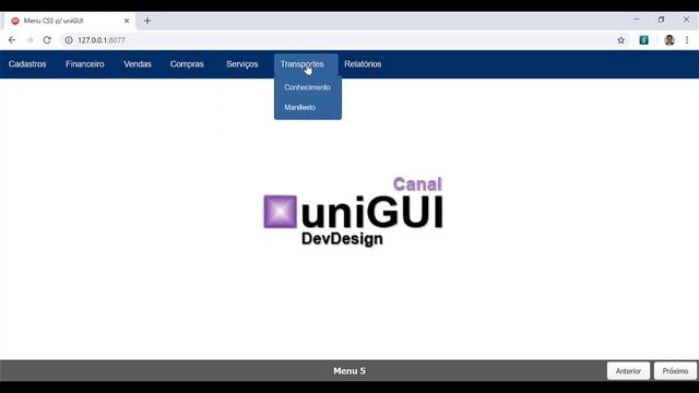 Delphi/uniGUI: Demonstração do Menu CSS/HTML смотреть онлайн
