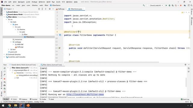 【黑马程序员】JavaWeb基础入门到企业级项目实战- Filter-01-Filter-概述-快速入门-执行流程 смотреть онлайн