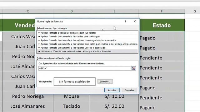 Como cambiar el color de una fila según el texto de una celda en Excel смотреть онлайн
