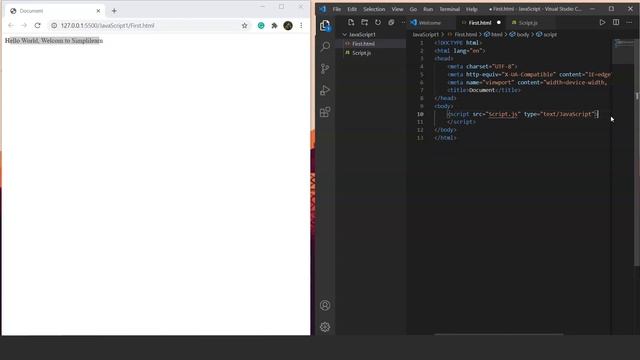 JavaScript Hello World Program | Hello World Program In JavaScript | JavaScript Tutorial |SimpliCod смотреть онлайн