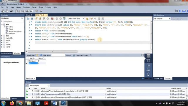 DBMS 13: SQL Aggregate Functions with Practical Demo | DBMS / SQL Tutorial for Beginners смотреть онлайн