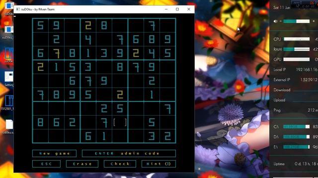 C++ | suD0ku by R4ven Team | Console game смотреть онлайн