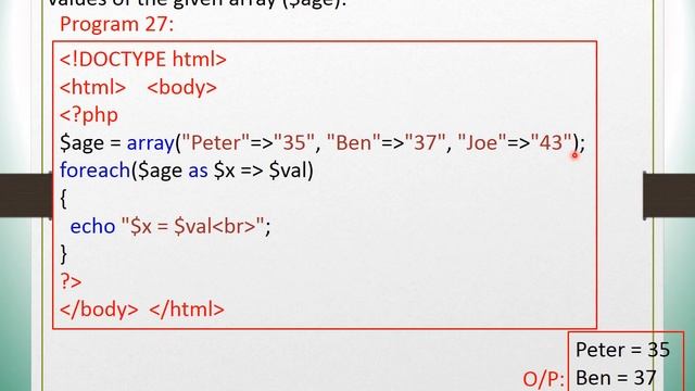12 - Sci - IT - Lesson - 5 - Server Side Scripting - PHP - foreach() loop - Lecture No. 11 смотреть онлайн