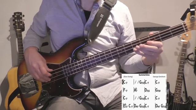 [George Gershwin] Summertime - Bass Cover 🎧 (play along with chords) смотреть онлайн