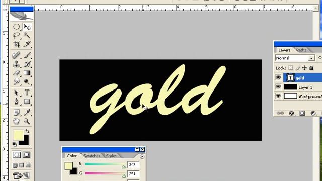 GOLD EFFECT. learn photoshop. смотреть онлайн