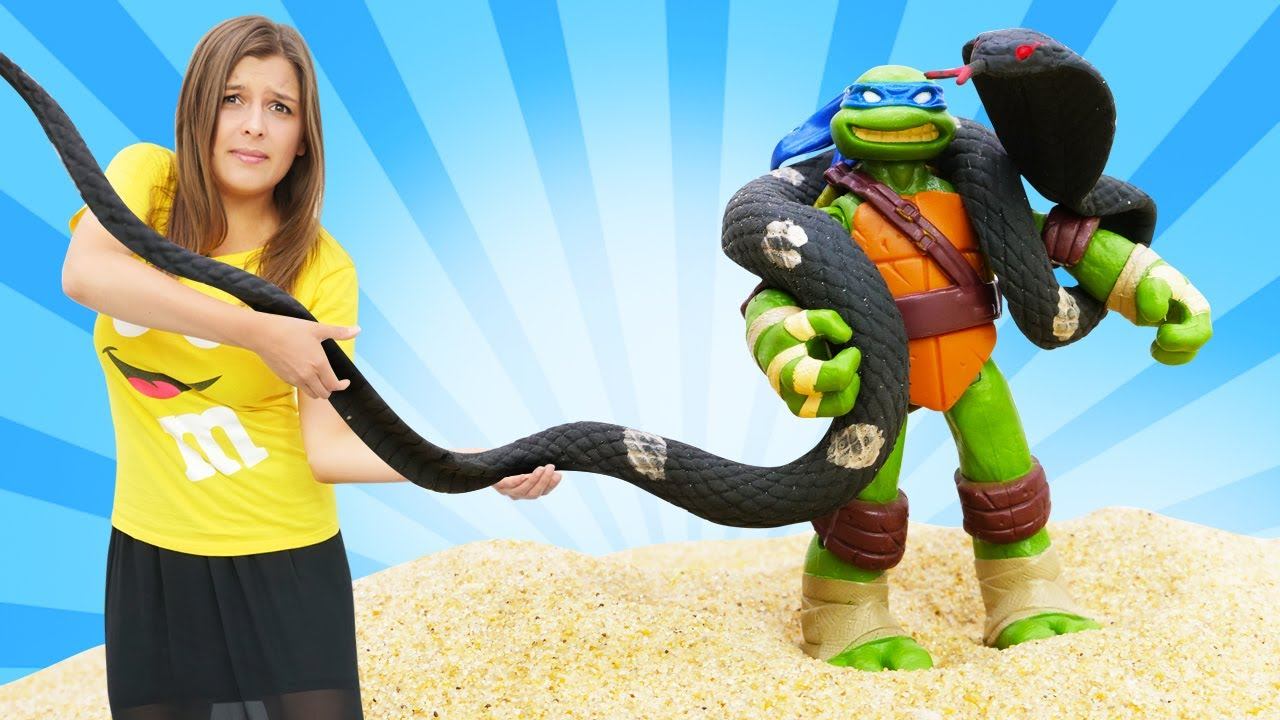 Черепашки Ниндзя и Той Клаб в пустыне! Ищем игрушки по подсказкам. Видео игрушки из мультфильмов смотреть онлайн