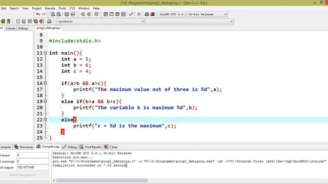 2. Debugging with Dev C++ IDE смотреть онлайн