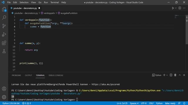Python Tutorial #14 | Decorators | Deutsch смотреть онлайн