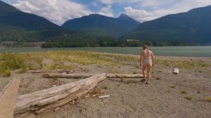 SOLO SURVIVAL SHELTER CAMPING GIRL SKINNY DIPPING FISHING IN MOUTAINS