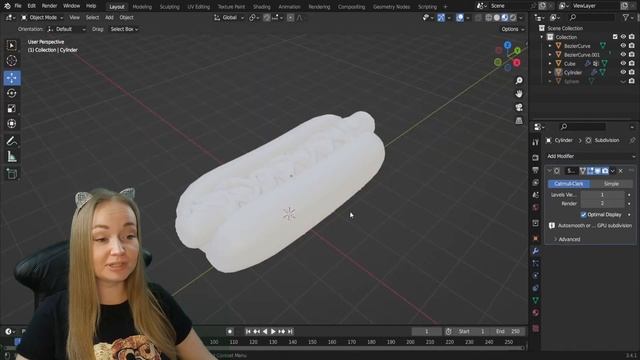 Моделируем ХОТ-ДОГ в Blender. смотреть онлайн