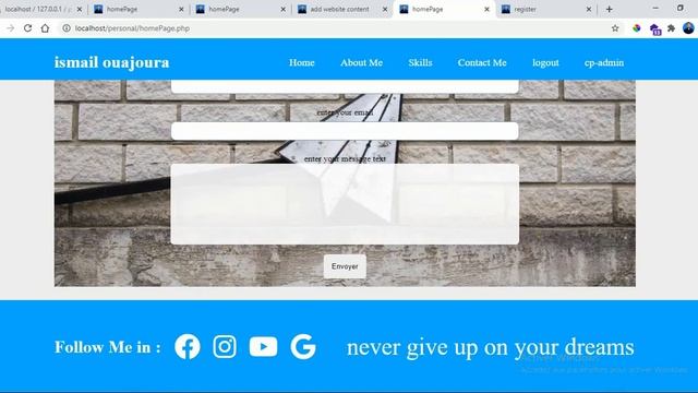 #68 index php الى homPage php تغيير اسم الملف php برمجة موقع شخصي متكامل بلغة смотреть онлайн