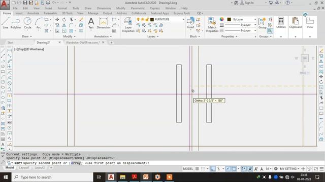 Part 1-Modern Wrdrobe Design With Autocad 2023 | With Plan, Elevation, Sections And Material Detail смотреть онлайн