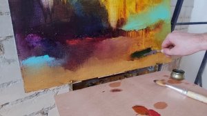 Абстракция мастихином ... ЖИВОПИСЬ МАСЛОМ / Abstract palette knife ... OIL PAINTING #1