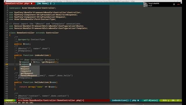Padawan.php vim example смотреть онлайн