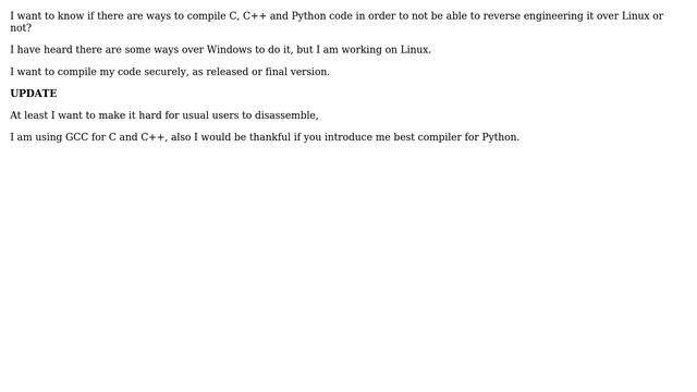 Unix & Linux: How to compile c, c++ and python code as "Released/Final" version? смотреть онлайн