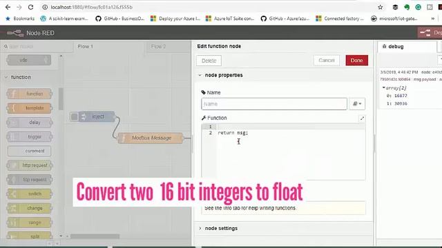 Node Red Modbus TCP Example - How to send Modbus Data to Azure IoT Cloud Using Node-Red смотреть онлайн