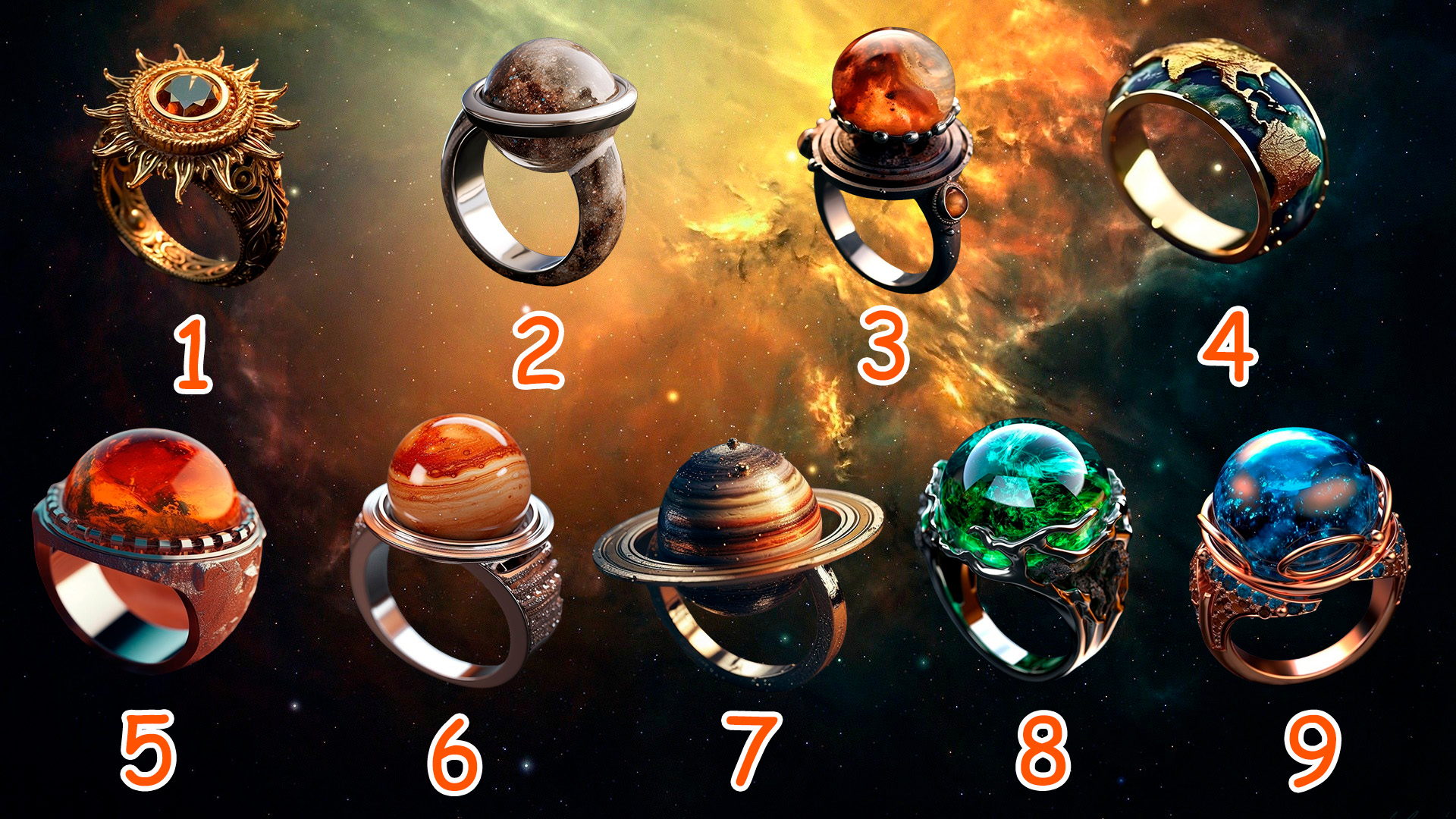 Тест! Какие два кольца в виде планет вы выберите, такое предсказание и получите смотреть онлайн