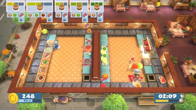 (PS4 Overcooked! AYCE) Why Don't You Want Our Final Burger?! - Camera B