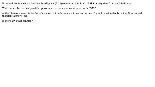 Databases: SQL Server Analysis Services - where do I store user logins? смотреть онлайн