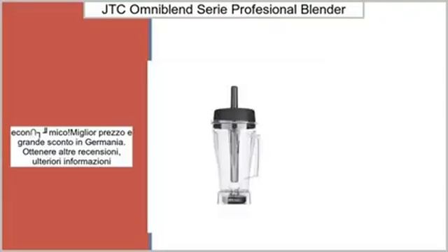 JTC Omniblend V Serie Profesional Blender + L sin BPA jarra en negro смотреть онлайн