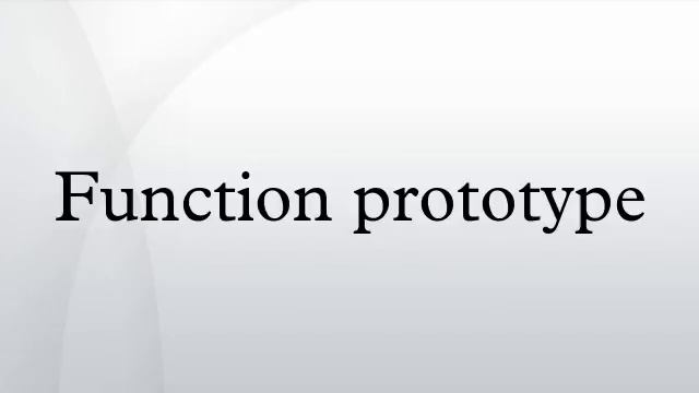 Function prototype смотреть онлайн