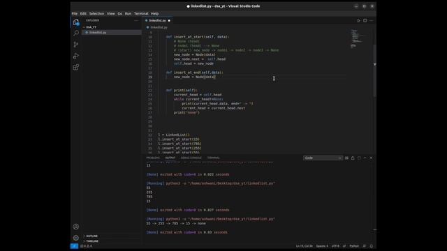 Singly Linked List complete ? | Data Structures using Python смотреть онлайн
