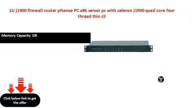 1U j1900 firewall router pfsense PC x86 server pc with celeron J1900 quad core four thread thin cli смотреть онлайн