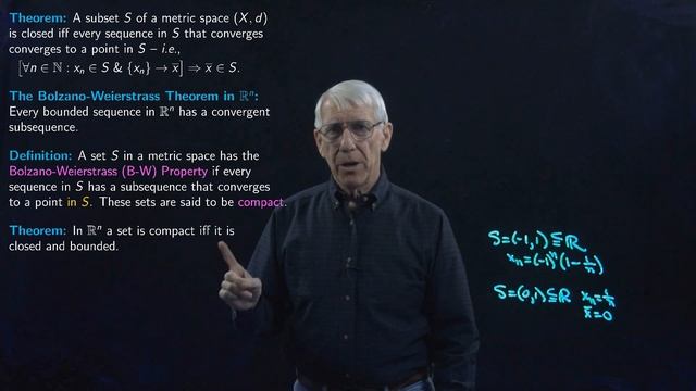 Lecture 23(A): Compact Sets and Metric Spaces; Bolzano-Weierstrass Theorem смотреть онлайн
