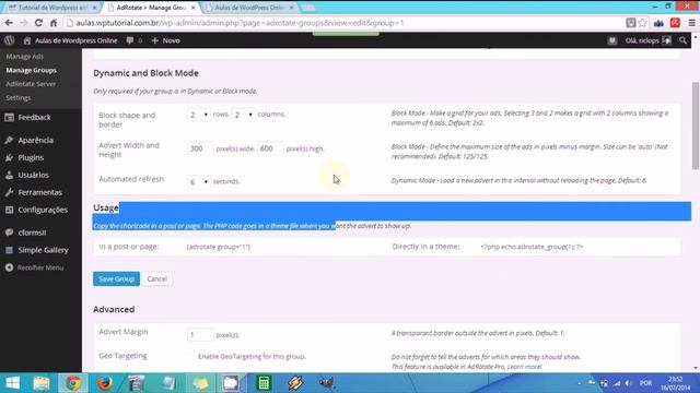 Adrotate: Instalar e configurar sistema de Banners no Wordpress Pt 2 смотреть онлайн