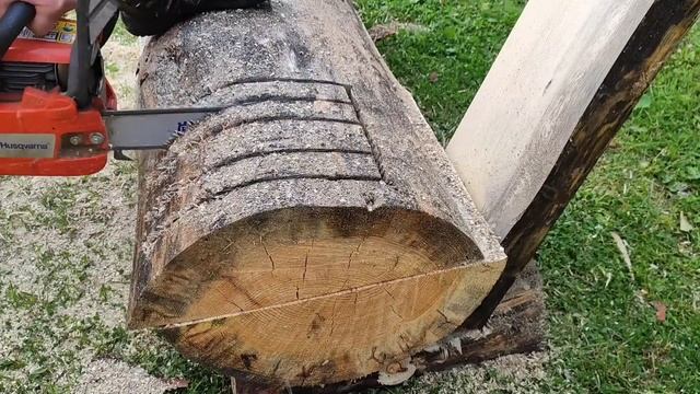 Лавка из бревна, самодельная скамейка, лавка своими руками. DIY смотреть онлайн