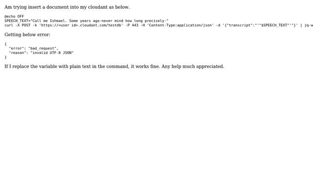 Using variable in a CURL command смотреть онлайн