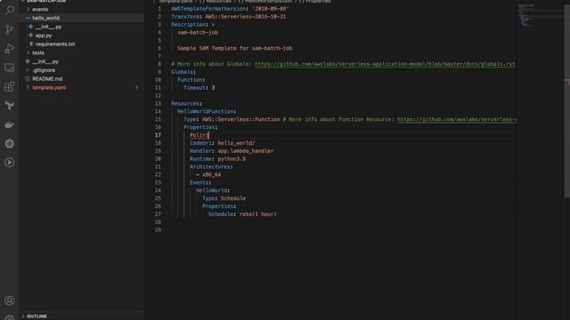 Create scheduled batch application with AWS SAM смотреть онлайн