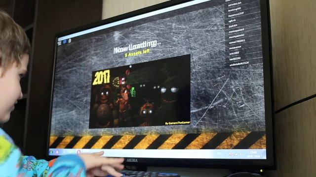 Димон играет в Roblox Fnaf1