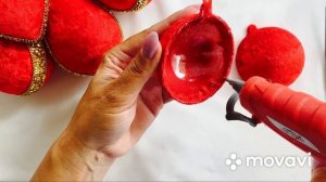 Два в одном. Как обтянуть шар бархатом?  Усовершенствовала.  И как обтянуть каплю бархатом.  ???