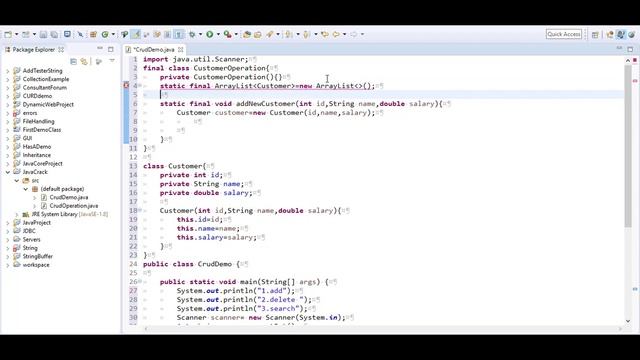 Collection example in JAVA | ArrayList implimentatoin | Collection example in JAVA смотреть онлайн