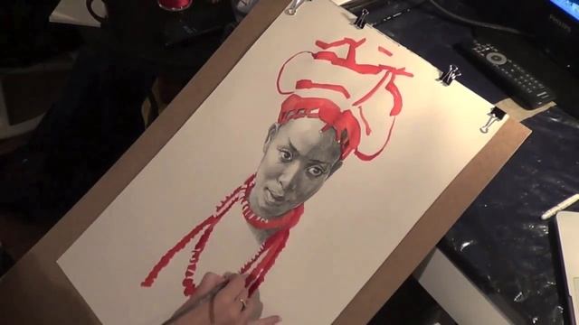 Portrait watercolor & pencil - Speed painting / Рисование Акварелью смотреть онлайн