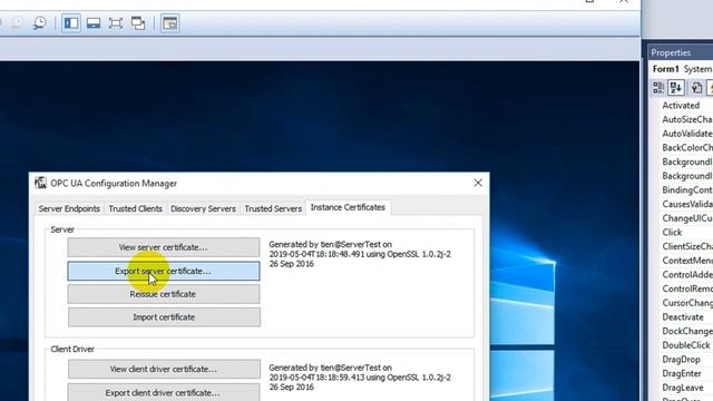 visual studion 2017 C# connect opc ua with certificate and config in code. Read tags смотреть онлайн