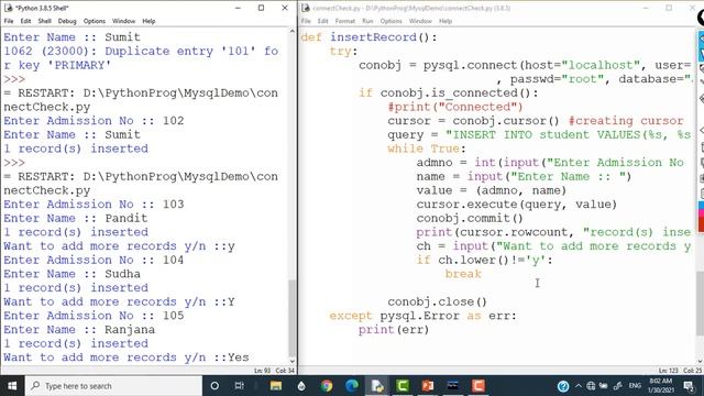 Interface Python with MySQL #2 | Parameterized Query| DML Commands | SQL Exception |12 SC IP смотреть онлайн