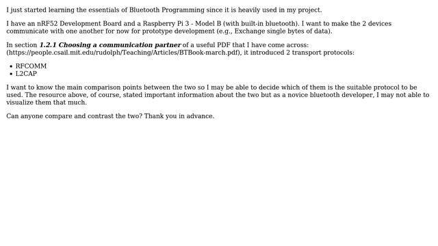 Difference between RFCOMM and L2CAP Protocol in Bluetooth Communication смотреть онлайн