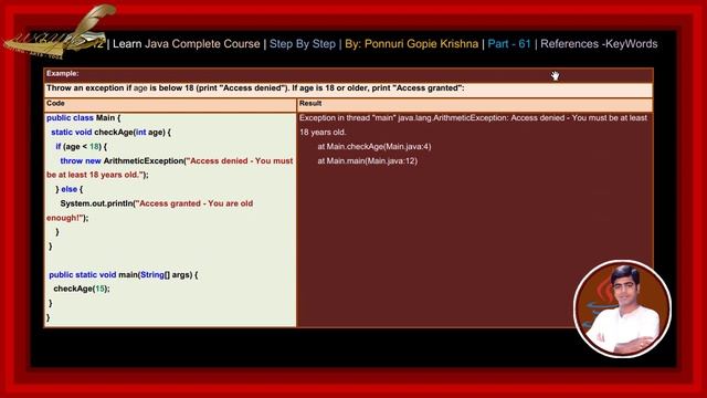 Learn Java Complete Course| Step By Step | References - Keywords |By: Ponnuri Gopie Krishna |Part–6 смотреть онлайн