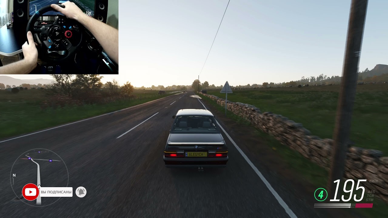 BMW M5 1988. Forza Horizon 4. Logitech g29. Спринт в холмах Раннохской лощины. смотреть онлайн