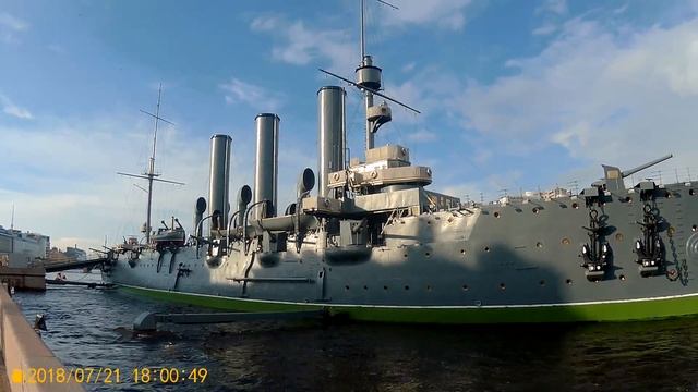 Пешком по городу.Санкт-Петербург.Возле крейсера "Аврора" смотреть онлайн