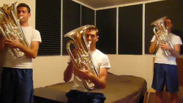 Euphonium playing Super Mario Bros. Underwater Theme смотреть онлайн